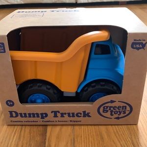 Green toy dump truck